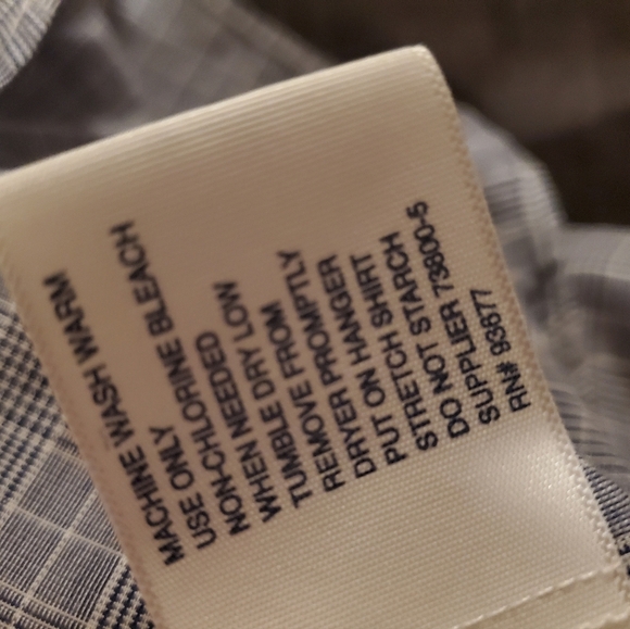 Stafford Travel Easy Care Broadcloth Long Sleeve Button Down Collared Shirt Grey - Picture 3 of 4